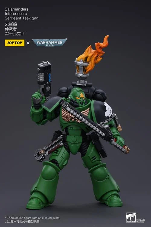 Warhammer 40k Salamanders Intercessors Segeant Tsek'gan 1/18 Scale Action Figure