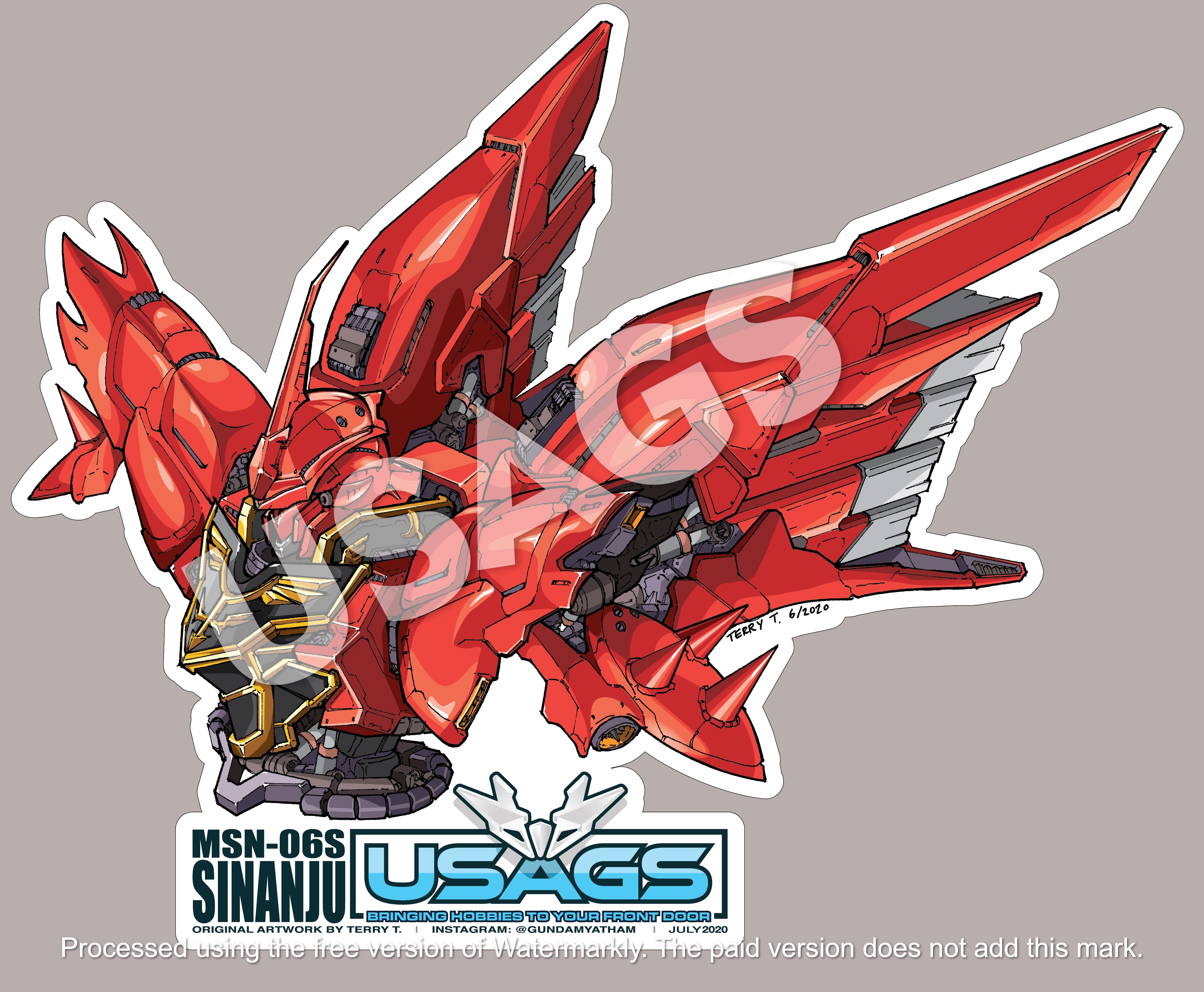 Gundam Sinanju Sticker