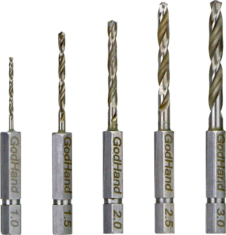 GodHand GH-DBQ-5B Quick Drill Bit 5-Piece Set (B) [Hex Base]