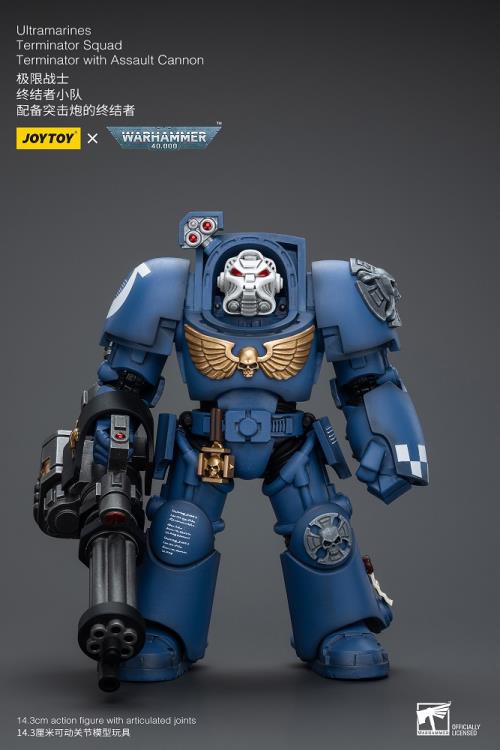 Warhammer 40K Ultramarines Terminator Squad Terminator with Assault Cannon 1/18 Scale Action Figure