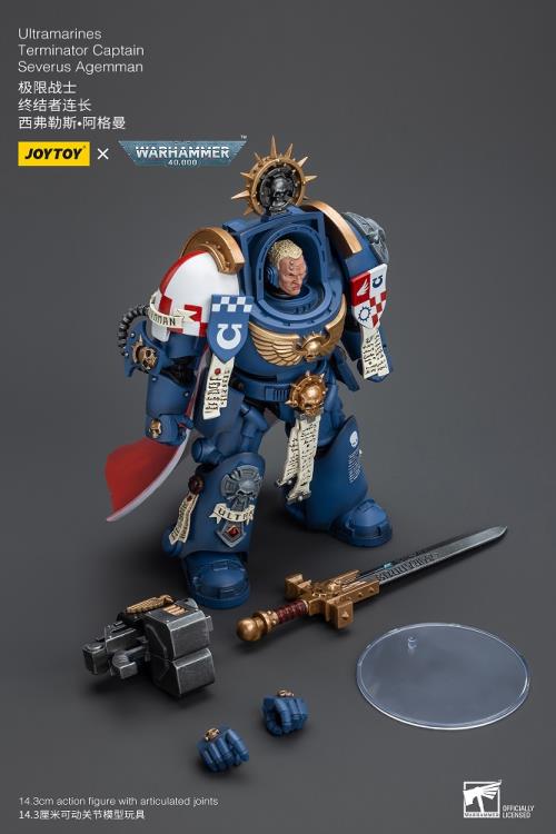 Warhammer 40K Ultramarines Terminator Captain Severus Agemman 1/18 Scale Action Figure