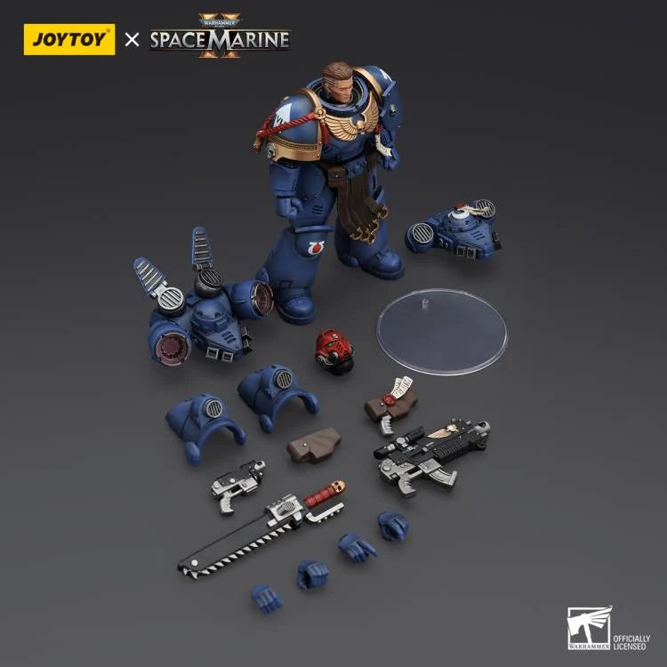 Warhammer 40,000 Space Marine 2 Ultramarines Sergeant Gadriel 1/18 Scale Action Figure