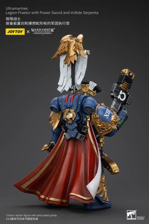 Warhammer The Horus Heresy Ultramarines Legion Praetor with Power Sword and Volkite Serpenta 1/18 Scale Action Figure