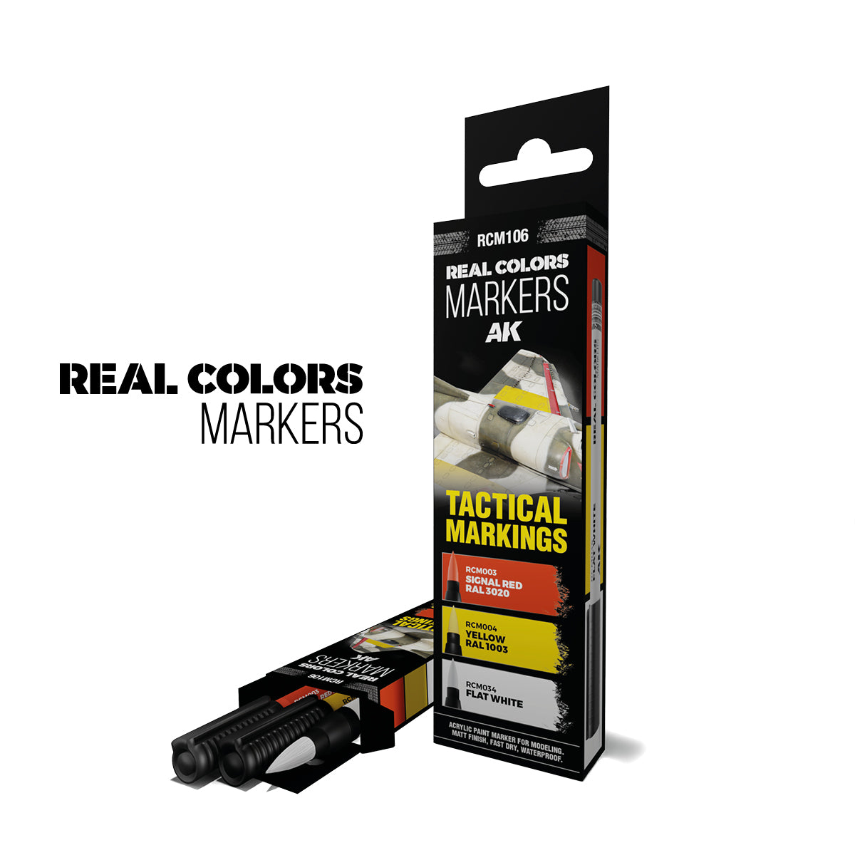 AK Interactive Real Colors Markers Tactical Markings - Set 3 Real Colors Markers