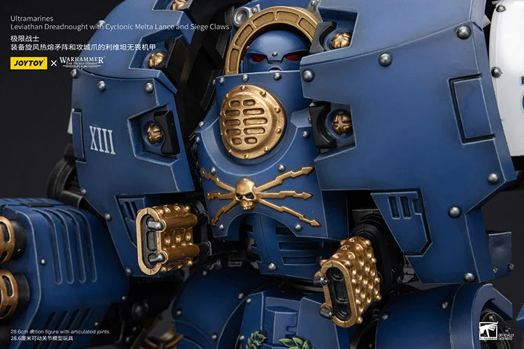 Warhammer The Horus Heresy Ultramarines Leviathan Dreadnought with Cyclonic Melta Lance and Siege Claw 1/18 Scale Action Figure