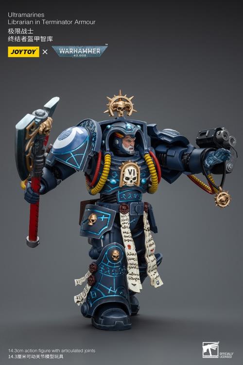 Warhammer 40K Ultramarines Librarian in Terminator Armor 1/18 Scale Action Figure