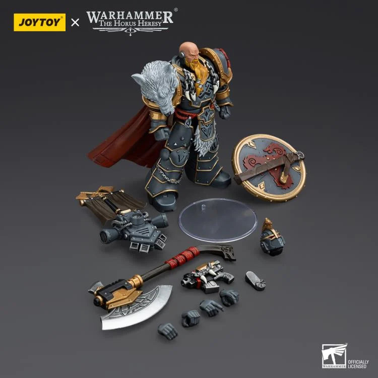 Warhammer The Horus Heresy Space Wolves Legion Praetor with Power Axe and Combat Shield 1/18 Scale Action Figure