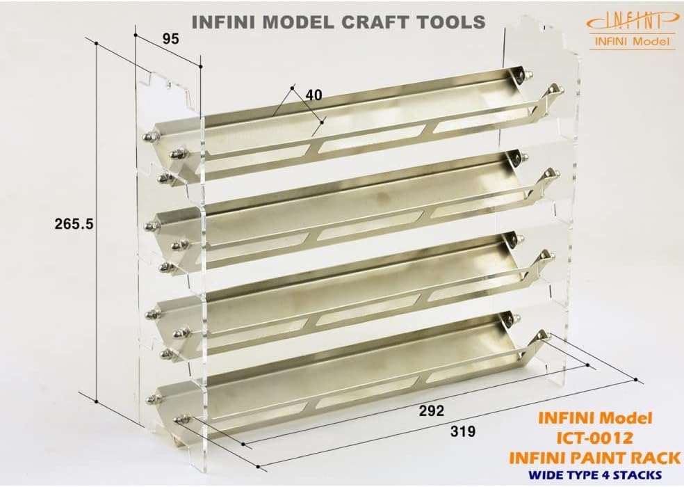 Paint Rack Wide 4 stacks (For Mr. Hobby, IPP)