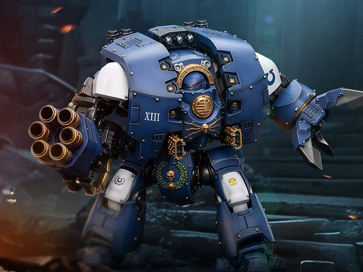 Warhammer The Horus Heresy Ultramarines Leviathan Dreadnought with Cyclonic Melta Lance and Siege Claw 1/18 Scale Action Figure