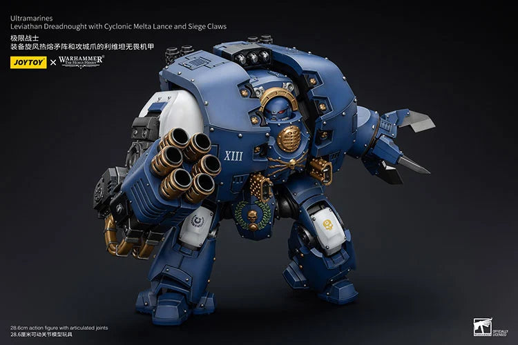 Warhammer The Horus Heresy Ultramarines Leviathan Dreadnought with Cyclonic Melta Lance and Siege Claw 1/18 Scale Action Figure