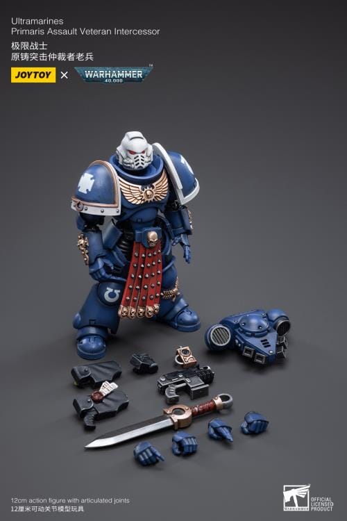 Warhammer 40K Ultramarines Primaris Assault Veteran Intercessor 1/18 Scale Figure