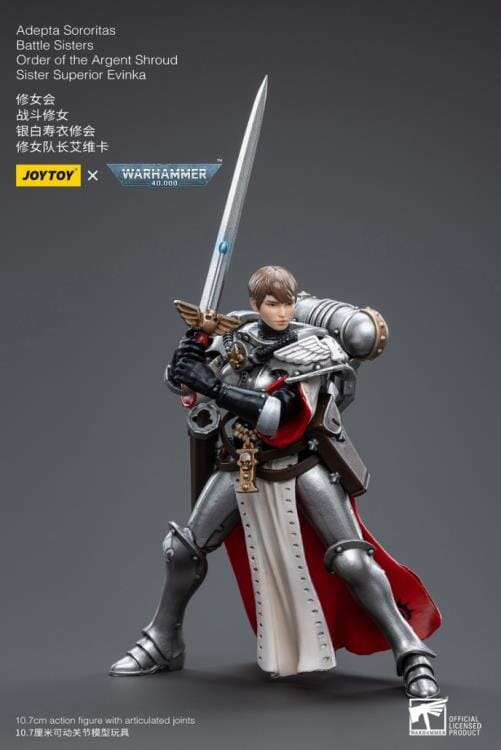 Warhammer 40k Adepta Sororitas Battle Sisters Order of the Argent Shroud Sister Superior Evinka 1/18 Scale Figure