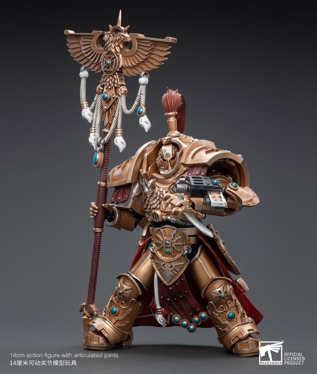 Warhammer 40K Adeptus Custodes Vexilus Praetor in Allarus Terminator Armor Phelam Tolguror 1/18 Scale Figure