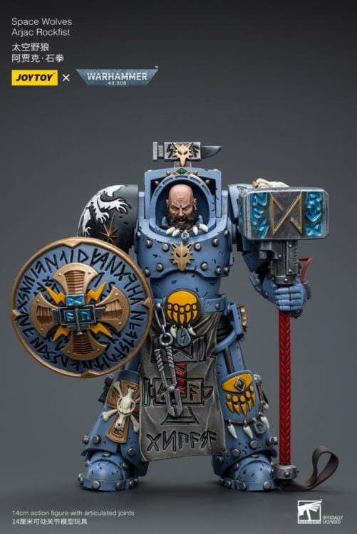 Warhammer 40K Space Wolves Arjac Rockfist 1/18 Scale Figure