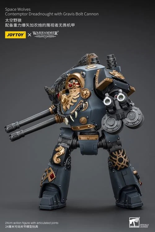 Warhammer 40K Space Wolves Contemptor Dreadnought with Gravis Bolt Cannon 1/18 Scale Action Figure