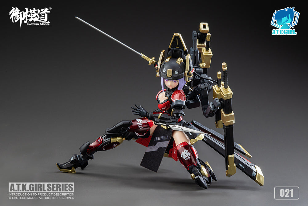 A.T.K. Girl Brocade-Clad Elite Guard (Jinyi Wei JW021 - Red Ver.) 1/12 Scale Model Kit