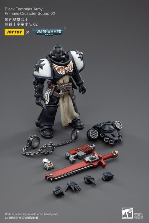 Warhammer 40K Black Templars Primaris Crusader Squad 1/18 Scale Figure Set