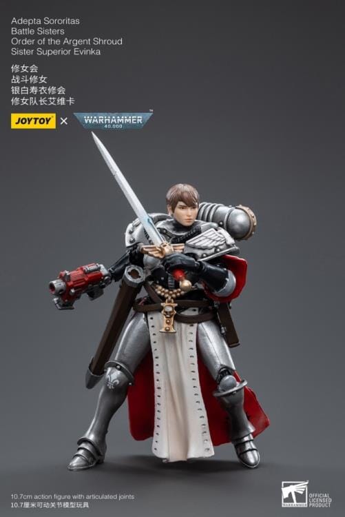 Warhammer 40k Adepta Sororitas Battle Sisters Order of the Argent Shroud Sister Superior Evinka 1/18 Scale Figure