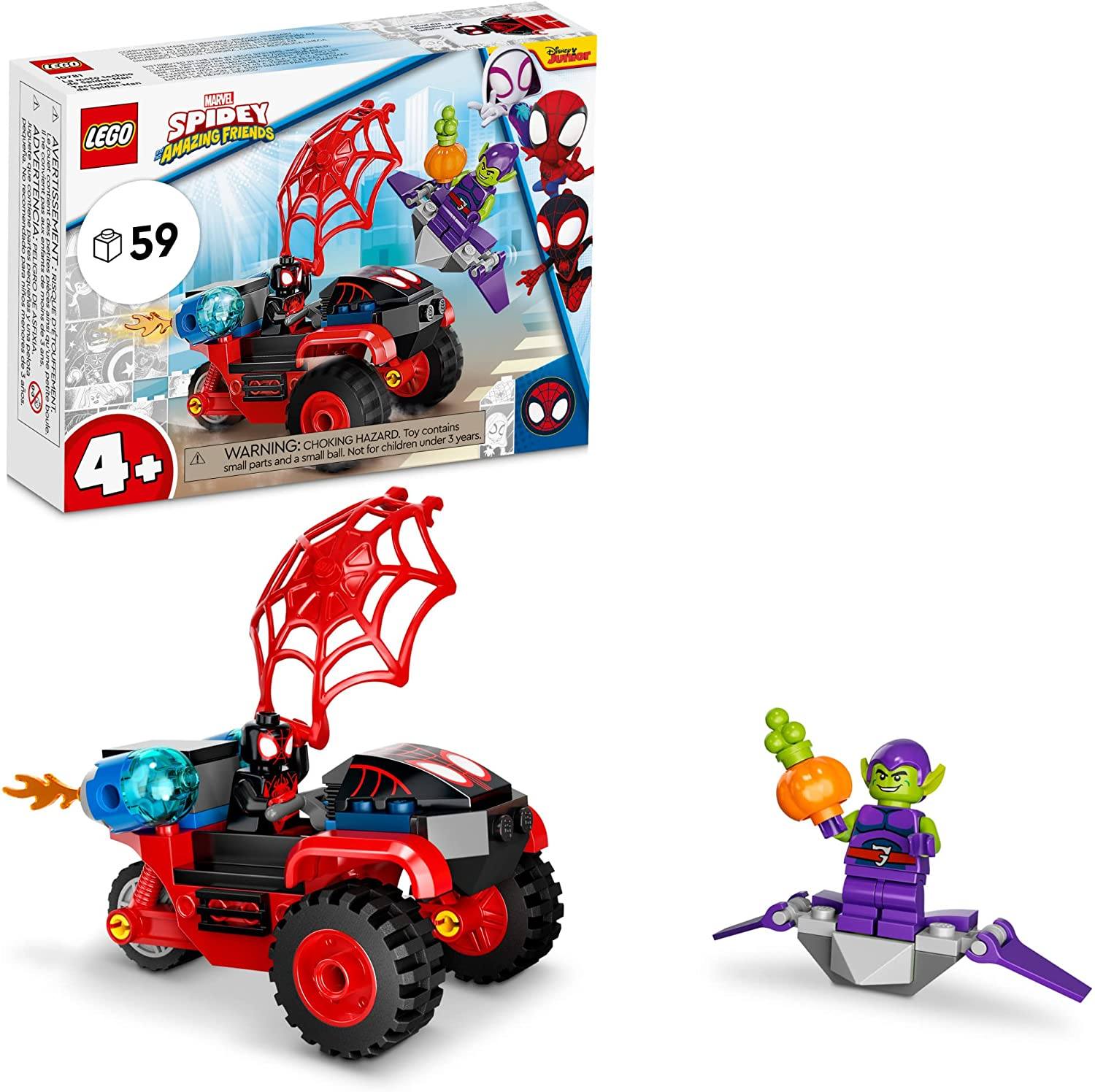 LEGO Marvel Spidey and His Amazing Friends Miles Morales: Spider-Man’s Techno Trike 10781 Building Kit