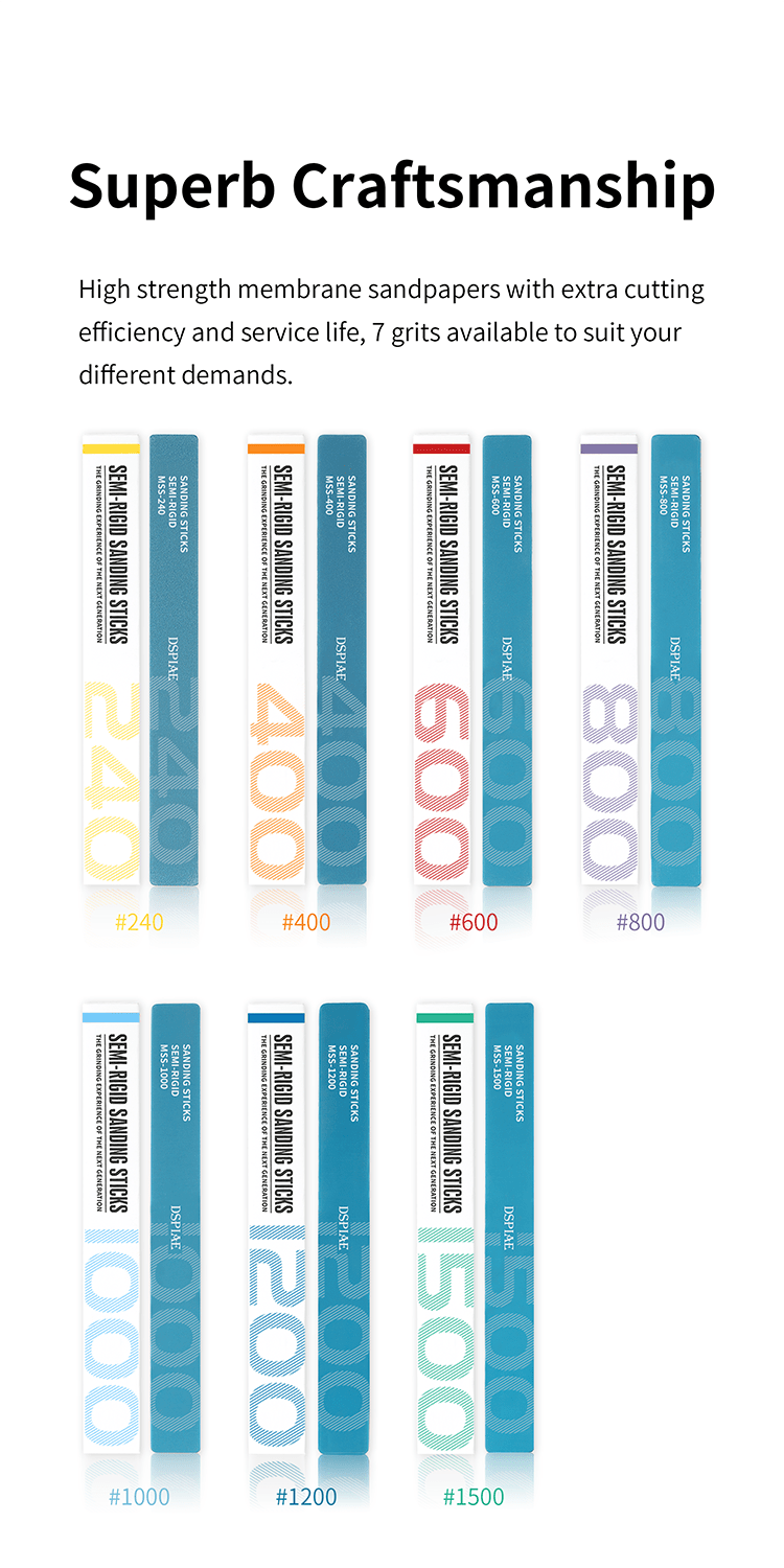 DSPIAE MSS Semi-Rigid Sanding Sticks