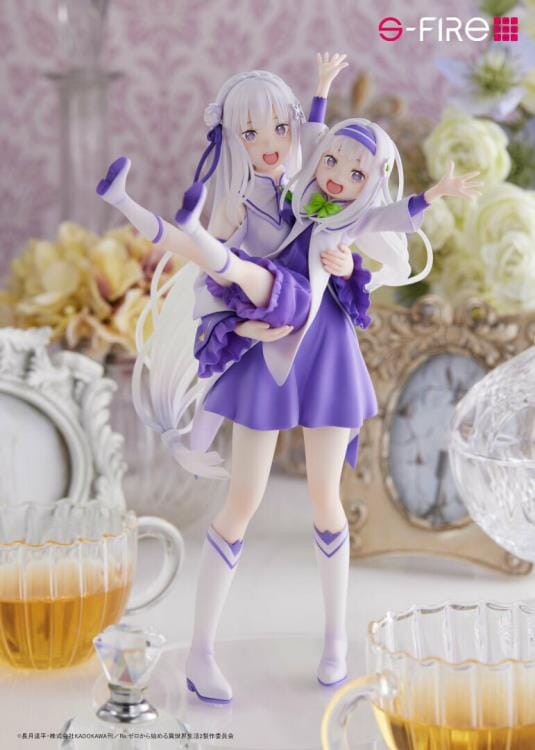 Re Zero Starting Life in Another World S-Fire Emilia & Childhood Emilia 1/7 Scale Figure