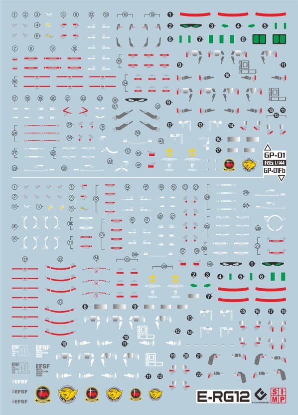 C77 RG GP01/GP01FB Decal Sheet