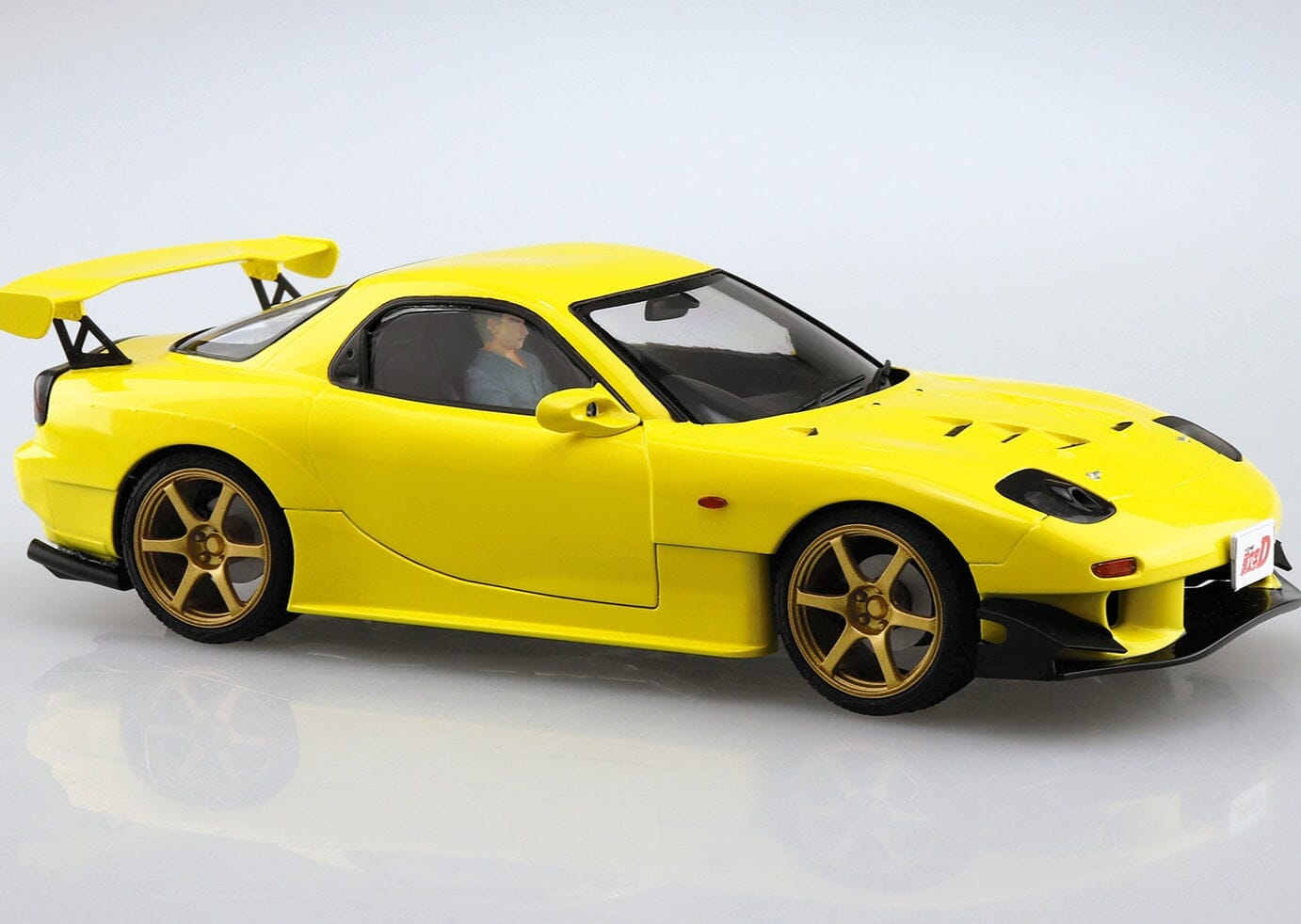 Initial D Keisuke Takahashi's FD3S RX-7 (Project D Ver.) 1/24 Scale Model Kit & Figure