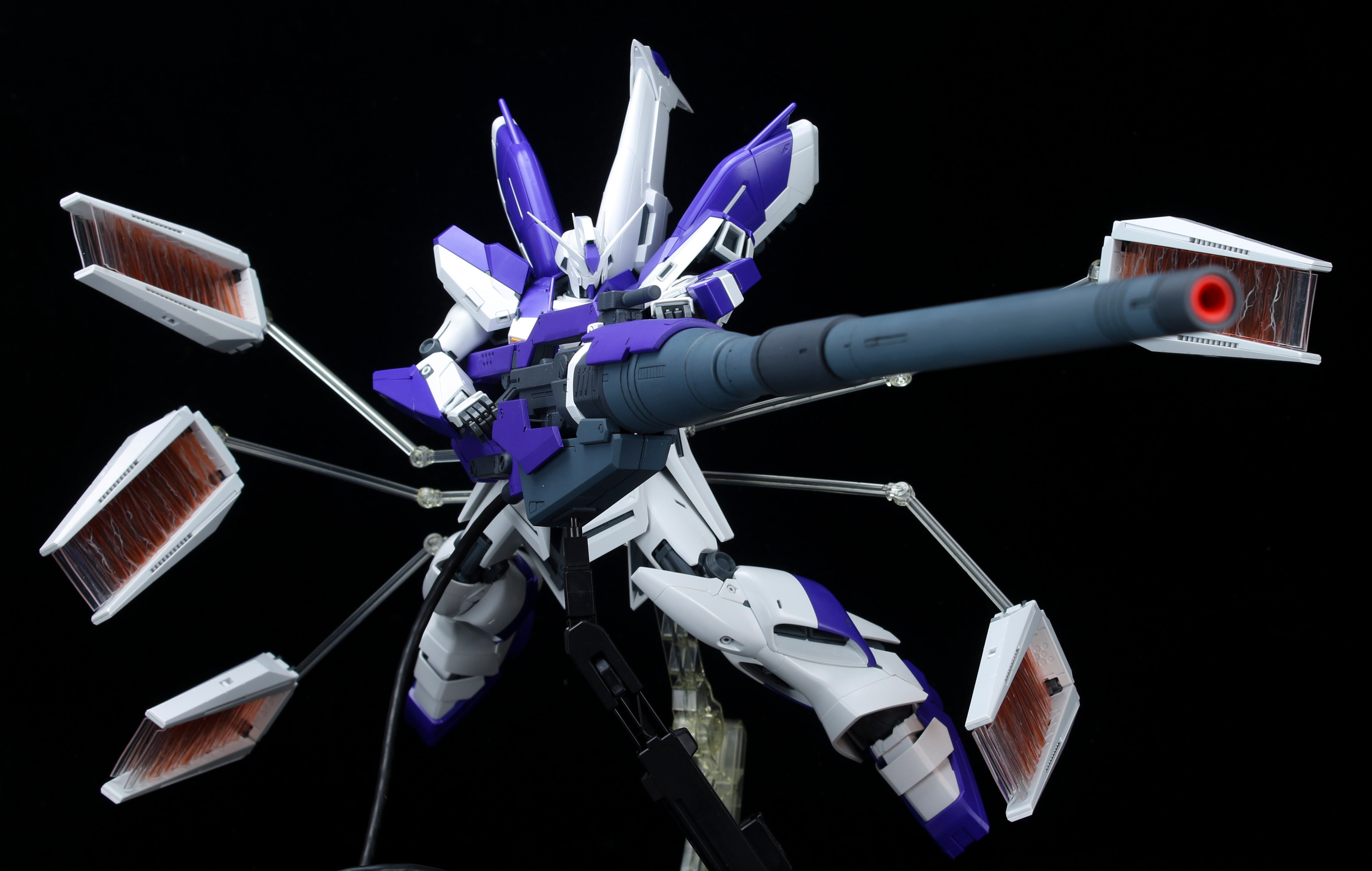 Effects Wings Hyper Mega Launcher For MG Hi Nu Gundam 1/100 With Funnel Effects