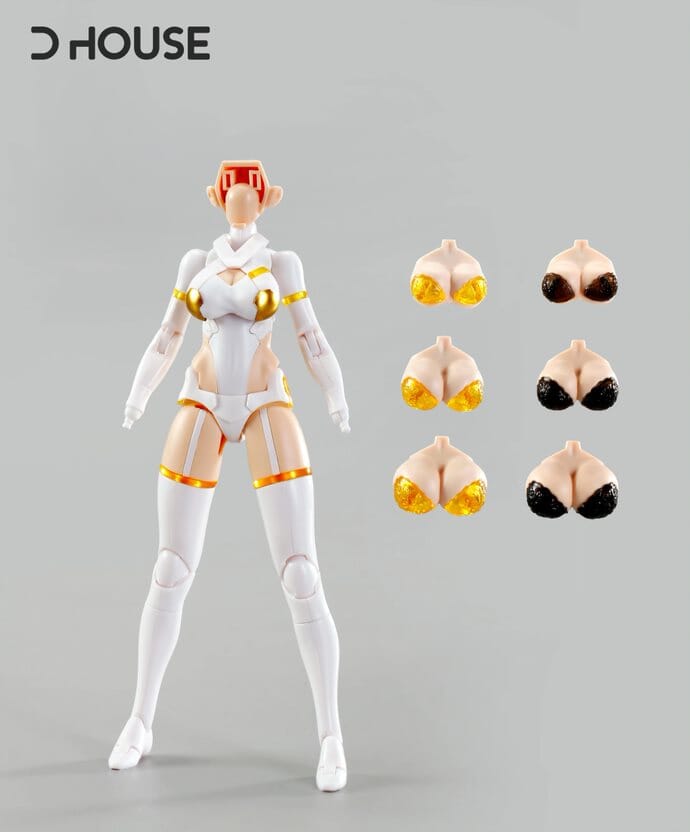 D House 1/12 Plain Figure Model Kit for Mecha Girl White Skin Version