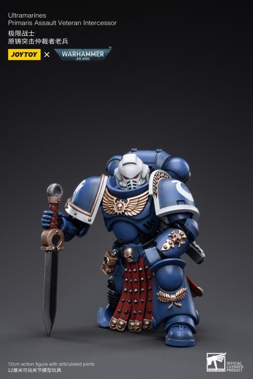 Warhammer 40K Ultramarines Primaris Assault Veteran Intercessor 1/18 Scale Figure