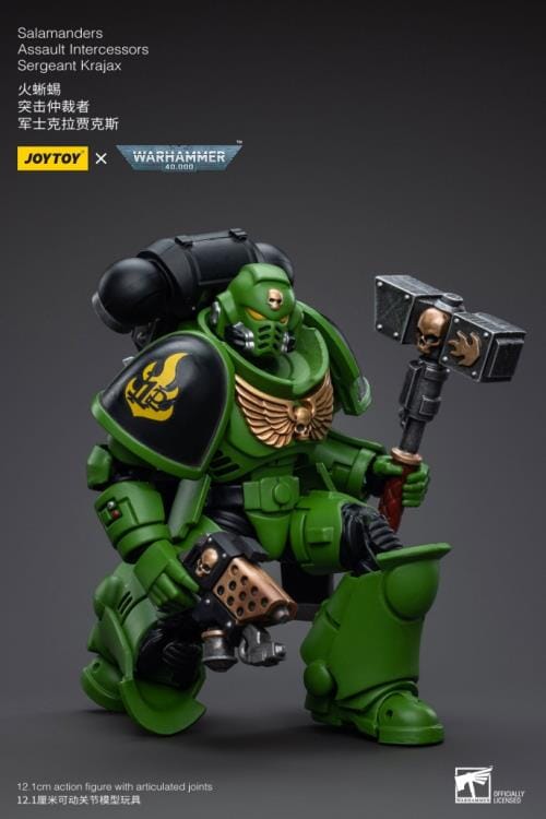 Warhammer 40K Salamanders Assault Intercessors Sergeant Krajax 1/18 Scale Figure