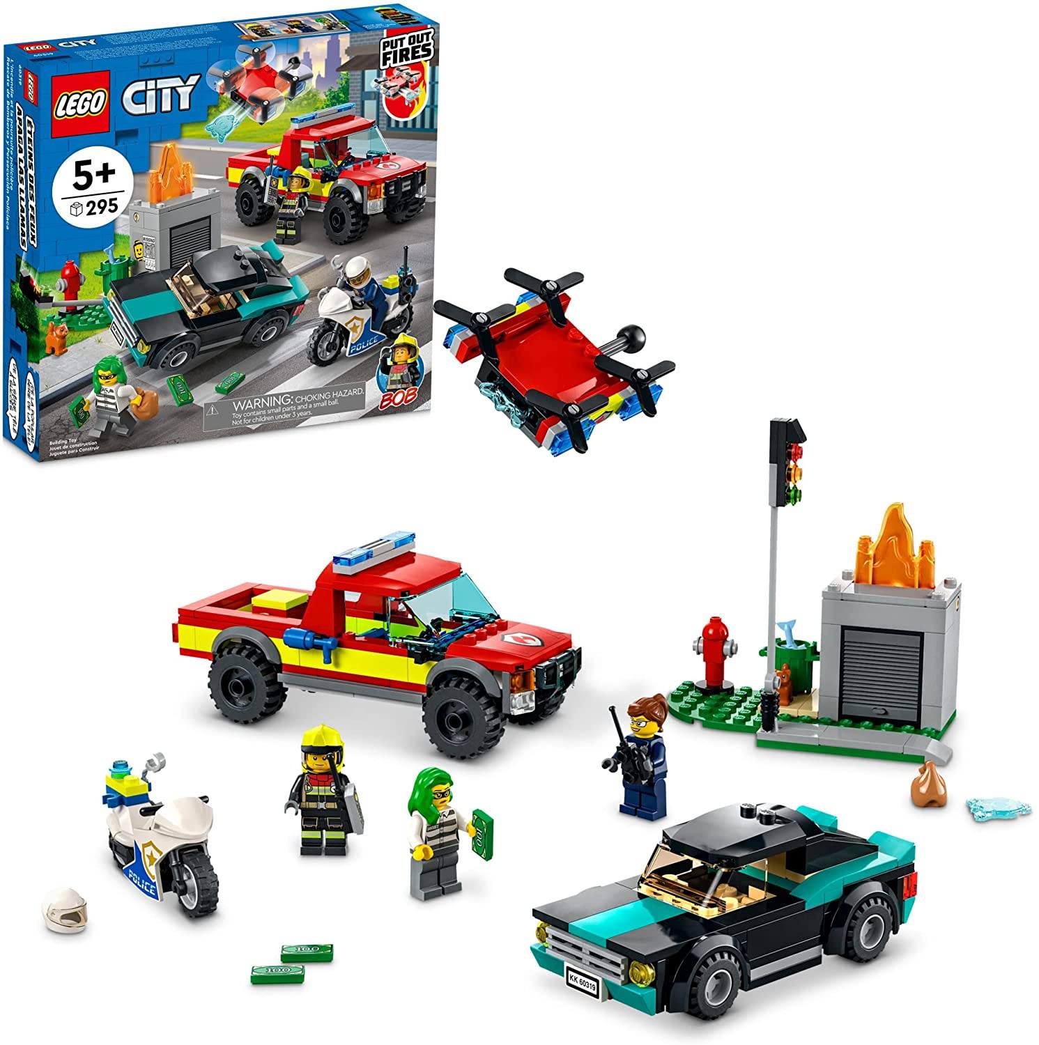 LEGO City Fire Rescue & Police Chase 60319 Building Kit