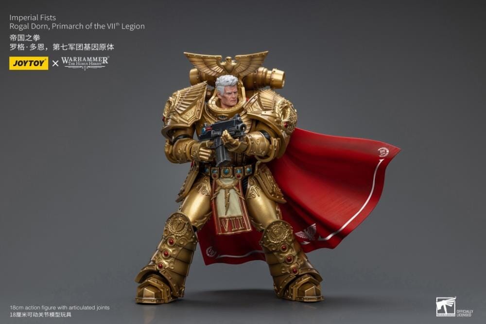 Warhammer 40K Imperial Fists Rogal Dorn, Primarch of the VIIth Legion 1/18 Scale Action Figure (Reissue)