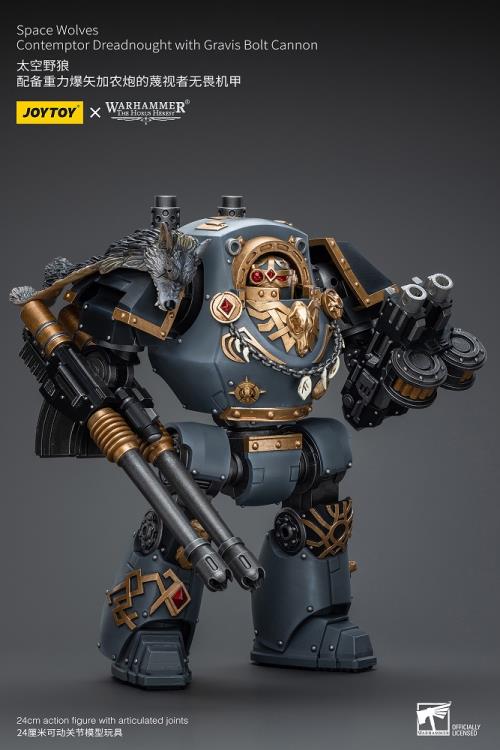 Warhammer 40K Space Wolves Contemptor Dreadnought with Gravis Bolt Cannon 1/18 Scale Action Figure