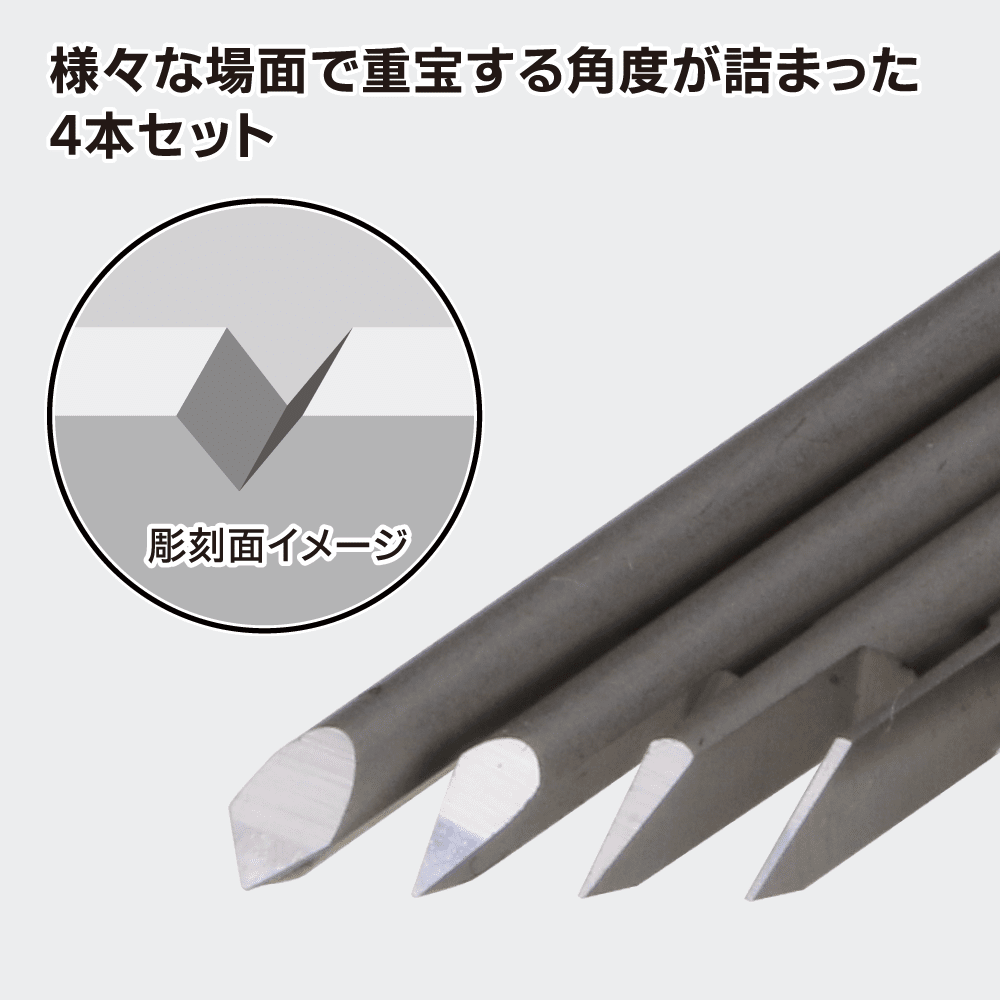 GodHand BBS-05-90 Bit Blade V-shaped Edge [4PC Set]