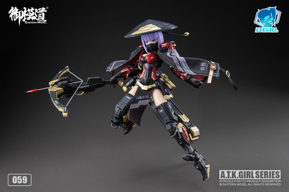 A.T.K. Girl Brocade-Clad Elite Guard (Jinyi Wei JW059 - Red Ver.) 1/12 Scale Model Kit