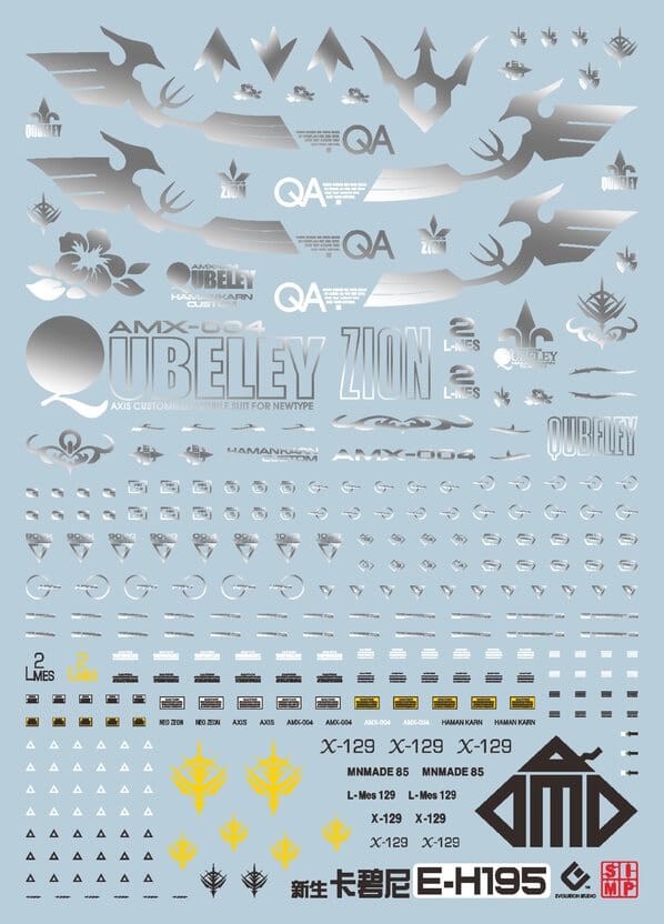 C79 HGUC Qubeley (Revive) Decal Sheet