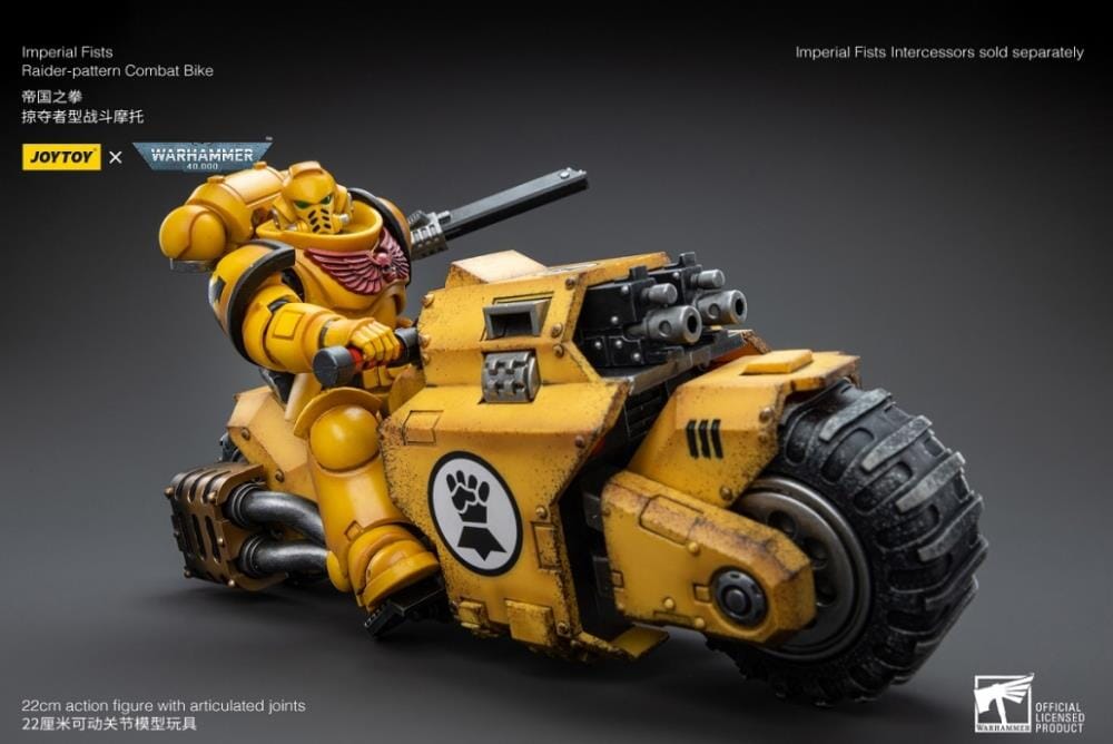 Warhammer 40k Imperial Fists Raider-Pattern Combat Bike 1/18 Scale Vehicle (Reissue)