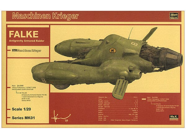 Maschinen Krieger MK01 1/20 Antigravity Armored Raider Pkf.85 FALKE Model Kit