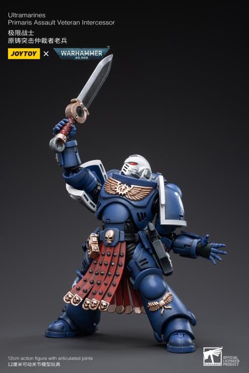 Warhammer 40K Ultramarines Primaris Assault Veteran Intercessor 1/18 Scale Figure