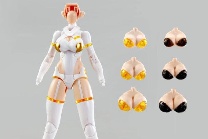 D House 1/12 Plain Figure Model Kit for Mecha Girl White Skin Version