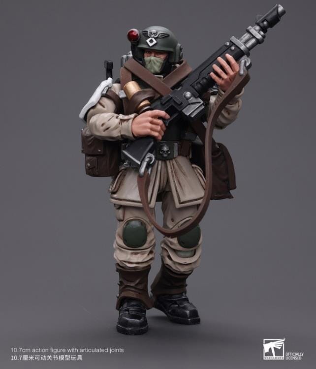 Warhammer 40k Astra Militarum Cadian Command Squad Veteran with Medi-pack 1/18 Scale Figure