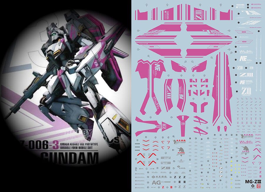 E58 MG Zeta Gundam III (Magenta) Decal Sheet