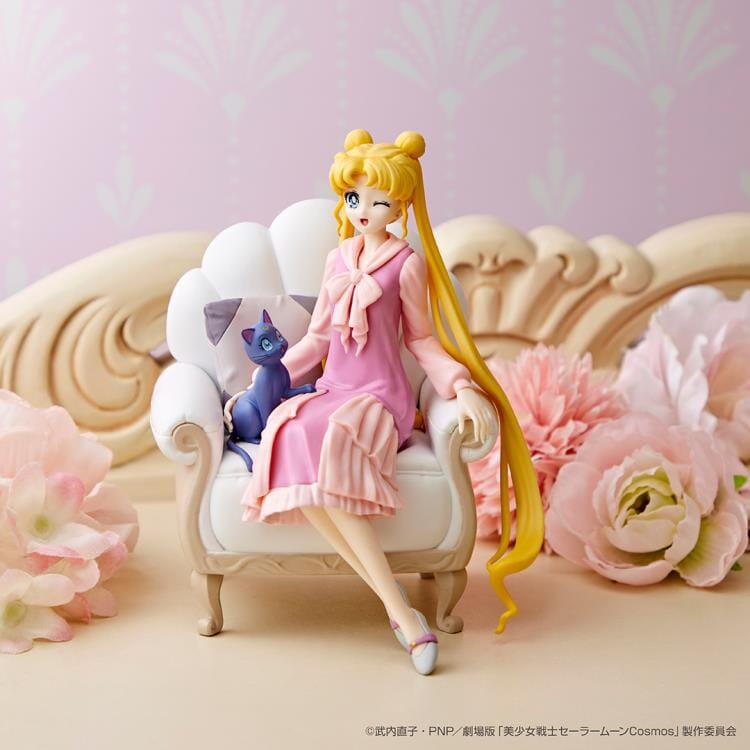 Sailor Moon Cosmos Ichibansho Usagi & Luna (Antique Style) Figure