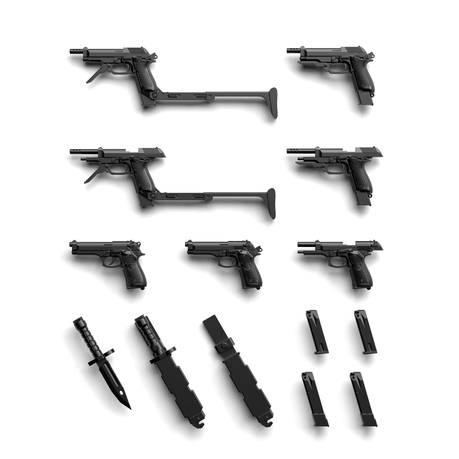 TomyTec Little Armory 1/12 LA049 M9 & M93R Type Weapons