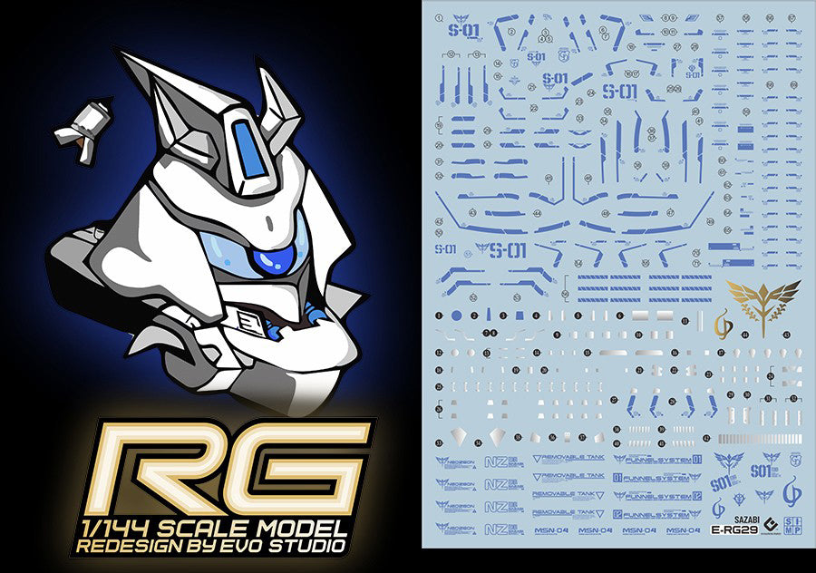 C65 RG MSN-04 Sazabi Blue Ver Decal Set