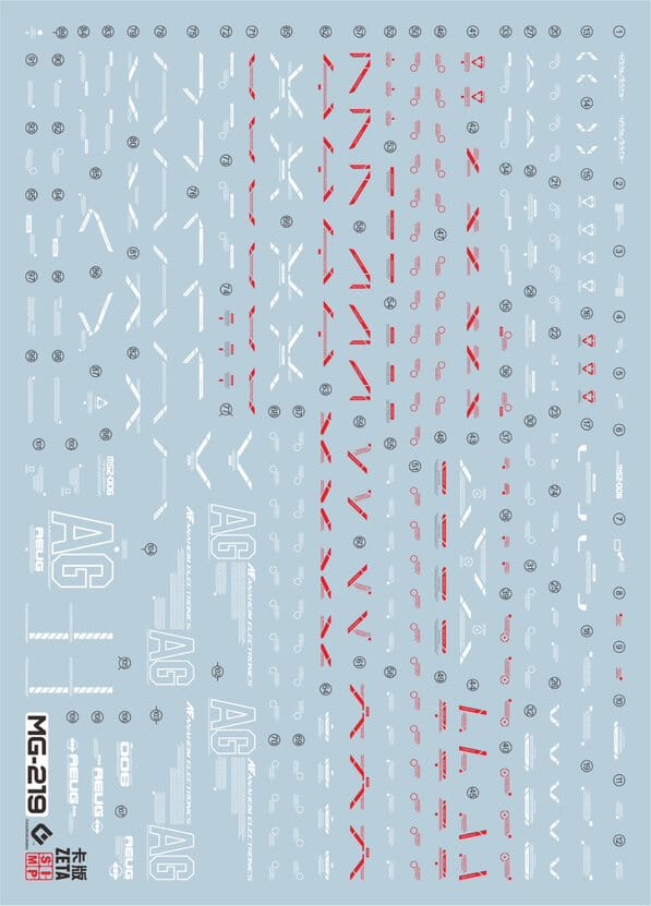 E62 MG Zeta Gundam Ver. Ka Decal Sheet