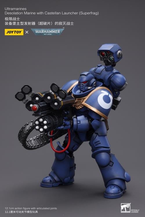 Warhammer 40K Ultramarines Desolation Marine with Castellan Launcher (Superfrag) 1/18 Scale Figure