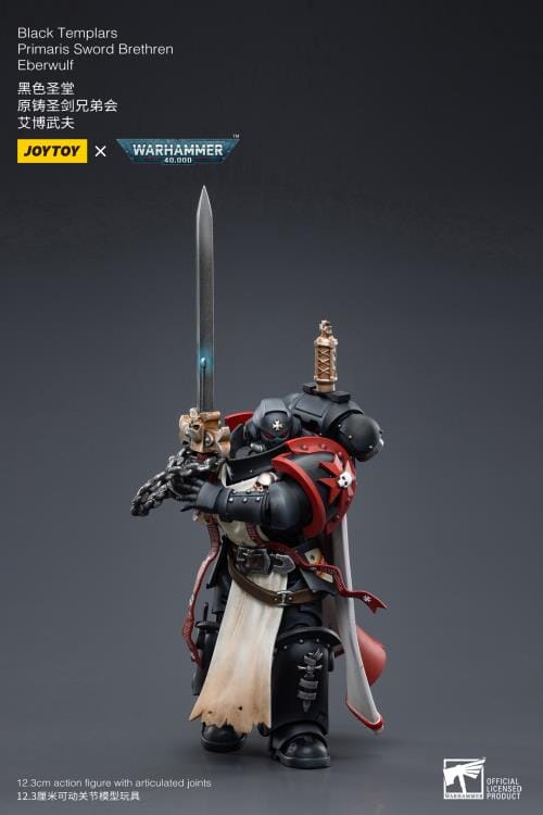 Warhammer 40K Black Templars Primaris Sword Brethren Eberwulf 1/18 Scale Figure