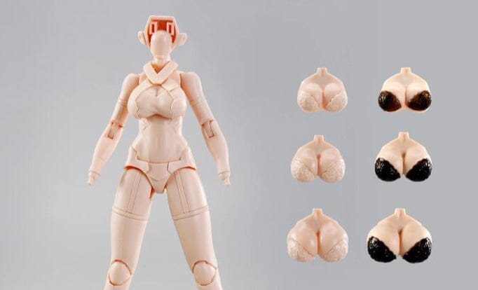 D House 1/12 Plain Figure Model Kit for Mecha Girl Yellow Skin Version